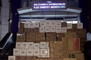 Sultanbeyli'de ka&ccedil;ak sigara operasyonu
