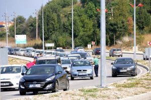 &Ccedil;anakkale Boğazında trafik yoğunluğu