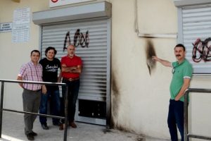 Sağlık merkezine molotof kokteyli saldırı