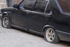 Konya'da 150 aracın lastiği kesildi