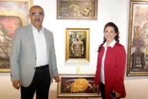 Ressam G&uuml;ls&uuml;m S&ouml;nmez'in resim sergisi