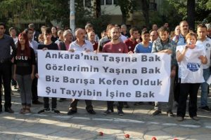 Ankara'daki ter&ouml;r saldırısı Muğla'da protesto edildi