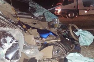 Yola &ccedil;ıkan hayvan kazaya neden oldu: 2 &ouml;l&uuml;, 7 yaralı