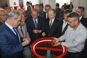 Bursa'da k&ouml;yl&uuml;lere ceviz soyma makinesi