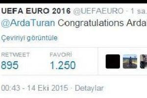UEFA'dan Arda ve Hakan'a tebrik mesajı
