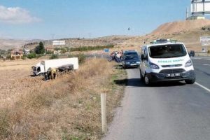 Kayseri'de kamyon kazası: 2 yaralı