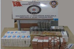 Adıyaman'da ka&ccedil;ak sigara ele ge&ccedil;irildi