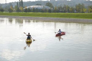 Bursa H&uuml;davendigar Parkı&acute;nda su sporları zamanı