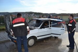 Otomobili yanmış vaziyette g&ouml;ren baba şok oldu