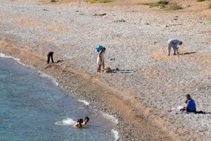Muğla'da denizin keyfini s&uuml;r&uuml;yorlar