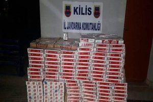Kilis'te ka&ccedil;ak sigara operasyonu