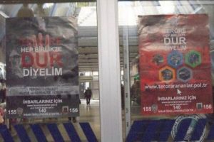 Ter&ouml;risti ihbar et afişleri asıldı