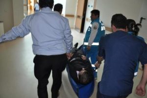 Bursa İneg&ouml;l Devlet Hastanesi'nde ger&ccedil;eği aratmayan yangın tatbikatı