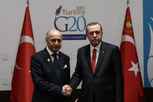 Erdoğan, Fransa Dışişleri Bakanı ile g&ouml;r&uuml;şt&uuml;