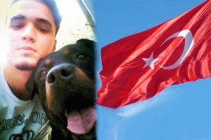 Bayrakla k&ouml;pek kurulamaya 10 ay hapis