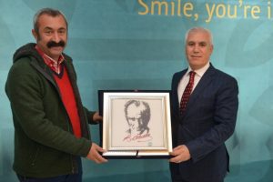 Ovacık Belediye Başkanı Ma&ccedil;oğlu'ndan Başkan Bozbey'e ziyaret