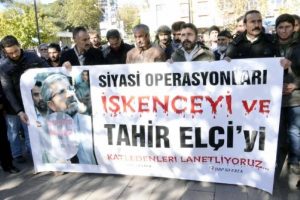 Siverek'te HDP'lilerden Tahir El&ccedil;i protestosu