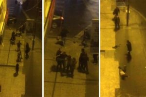 Tartıştıkları kadınları tekme tokat d&ouml;vd&uuml;ler