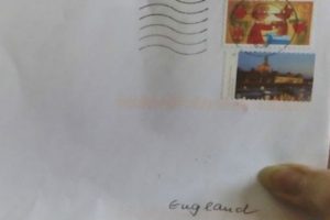 &Uuml;zerinde yalnızca 'İngiltere' yazan kart doğru adrese ulaştı