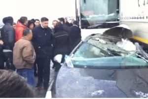 Bursa'da kar sebebiyle zincirleme kaza
