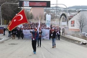 Yozgat'ta Sarıkamış şehitleri y&uuml;r&uuml;y&uuml;şle anıldı