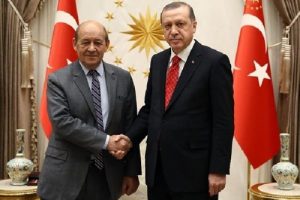 Erdoğan, Fransa Savunma Bakanı Drian'ı kabul etti