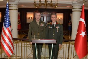 Orgeneral Akar ABD Genelkurmay Başkanı'yla g&ouml;r&uuml;şt&uuml;