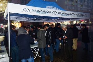 Vatandaşlara soğuk havada sıcak jest