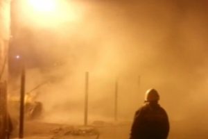 Yenikapı'da İGDAŞ'a bağlı iş makinesi yandı
