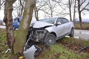 Bursa'da otomobil ağaca &ccedil;arptı: 2 yaralı