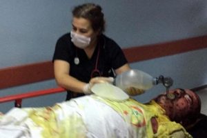 Kolejin kalorifer kazanı patladı: 1 yaralı