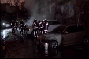 Park halindeki 7 l&uuml;ks ara&ccedil; kundaklandı