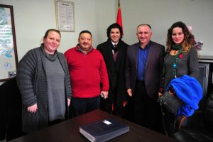 Bursa'da &ccedil;ekilen filmin oyuncularından &Ccedil;ağlayan'a ziyaret