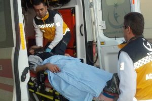 Cezaevinden ka&ccedil;mak isterken hastanelik oldu