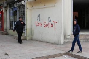 Şanlıurfa'da tepki &ccedil;eken duvar yazıları