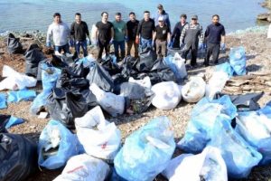 Bodrum K&uuml;&ccedil;&uuml;k Koy'da b&uuml;y&uuml;k temizlik