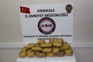 Kırıkkale'de 26 kilogram esrar ele ge&ccedil;irildi