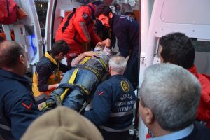 Bursa'da iş kazası ucuz atlatıldı