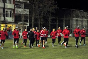 Gaziantepspor'un yeni transferleri antrenmanda