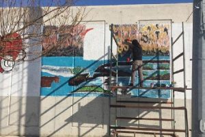 Mahkum ressam hastane duvarlarını renklendirdi