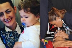 10 bin metrede minik bebeği eğitimleriyle kurtardılar