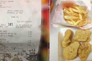 Fast food zincirinden alınan men&uuml; 6 yıl boyunca aynı kaldı
