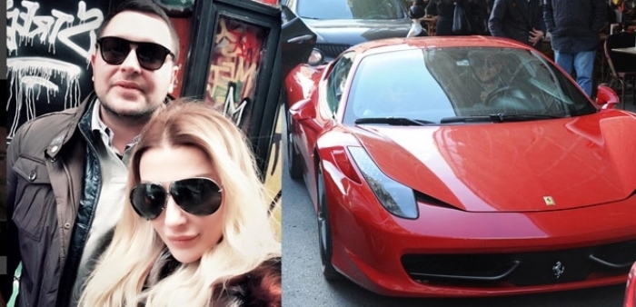 Ferrari'yle kahvaltıya gitti...