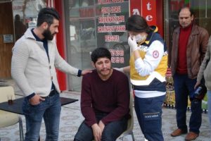 Kaza sonrası g&ouml;zyaşlarına boğuldu