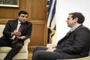 Demirtaş, &Ccedil;ipras'la g&ouml;r&uuml;şt&uuml;