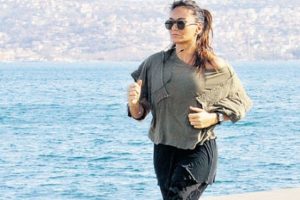 Eda Taşpınar 24 kilometre koştu...