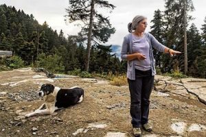 Yeşil Artvin Derneği Başkanı Nur Neşe Karahan g&ouml;zaltında