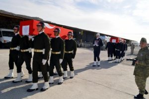 İdil şehitleri i&ccedil;in Şırnak'ta uğurlama t&ouml;reni