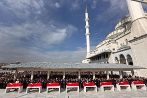 Saldırıda şehit olanlardan 8'i Kocatepe'den son yolculuklarına uğurlandı