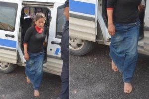 Suriyeli Semiha, &ccedil;ıplak ayakla 10 kilometre y&uuml;r&uuml;y&uuml;p polise sığındı